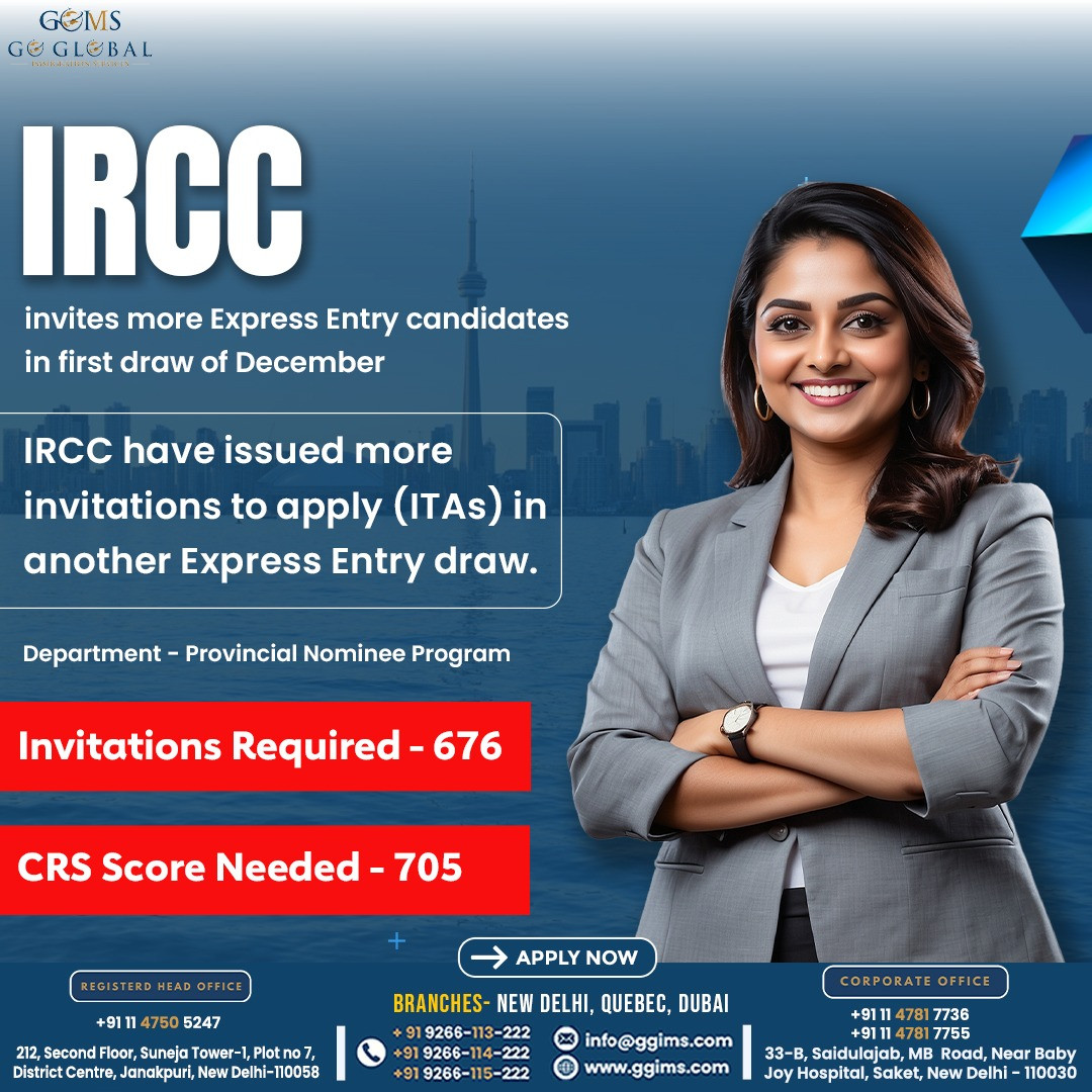 IRCC Issued ITA's in the First Draw of December Express Entry