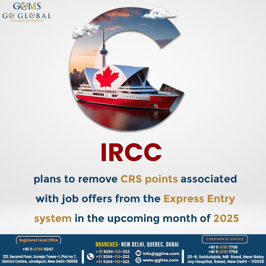 IRCC plans to remove CRS points associated with job offers from the Express Entry system in the upcoming month of 2025