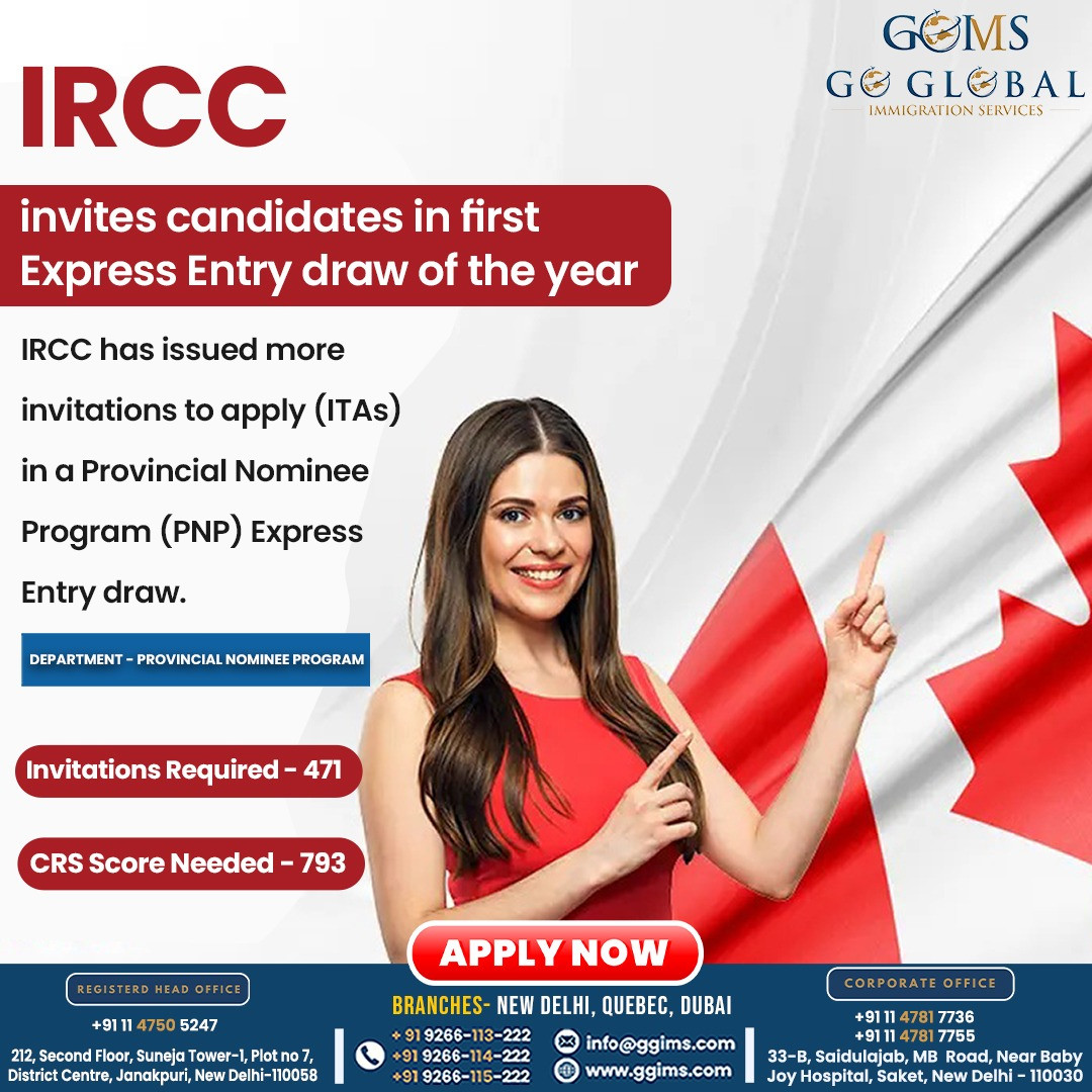 IRCC Invites Candidates in the First Express Entry draw of the year