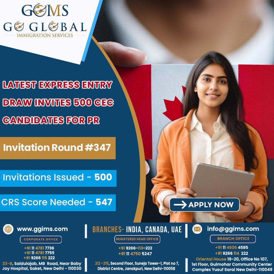 Latest Express Entry Draw Invites 500 CEC Candidates for PR