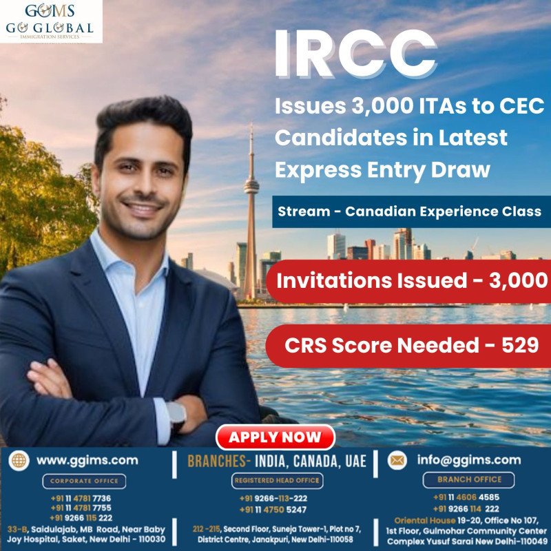 IRCC Holds CEC-Specific Express Entry Draw, Issues 3,000 ITAs