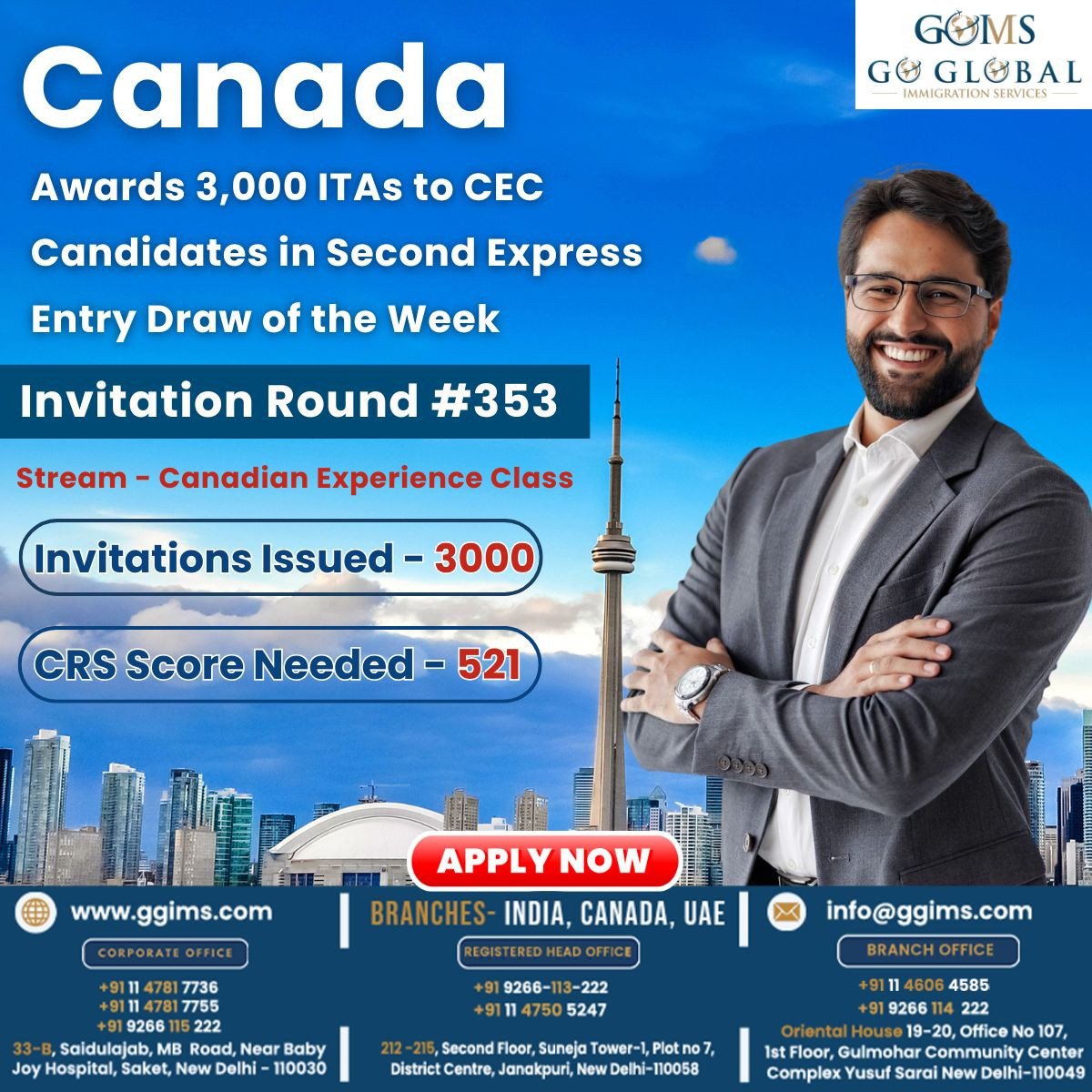 Canada Awards 3,000 ITAs to CEC Candidates in Second Express Entry Draw of the Week